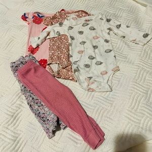 12m Babygirl Bodysuits and Pants multi-brand